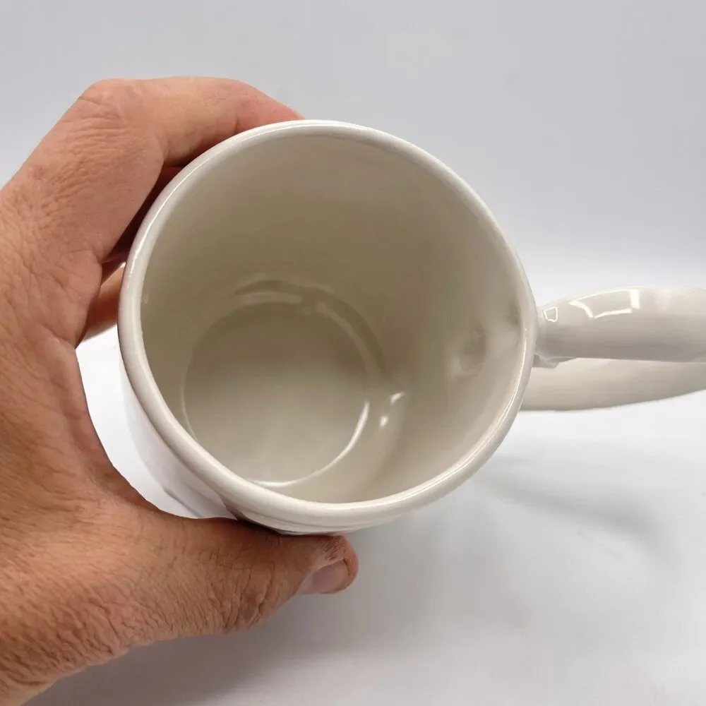Pottery Barn A-Z Alphabet Mug Embossed Texture 